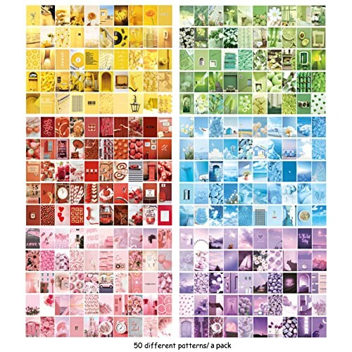 Collage of colorful patterns in a grid layout