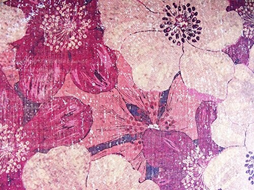 Floral pattern with large pink and beige flowers