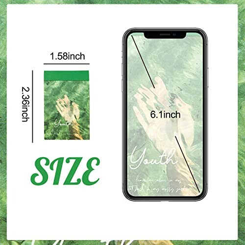 Phone case size comparison with dimensions