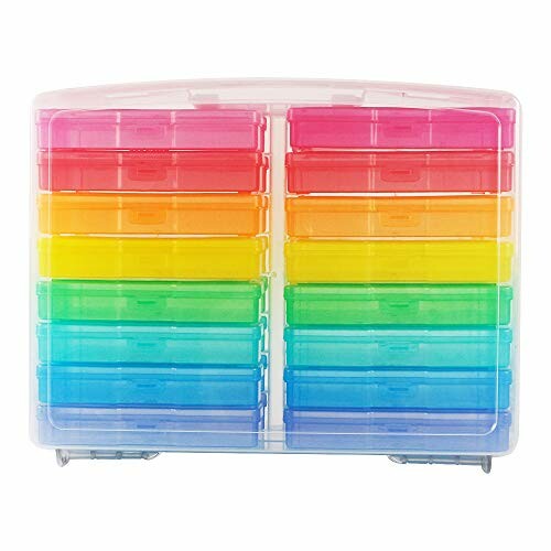 Colorful rainbow storage box with multiple compartments