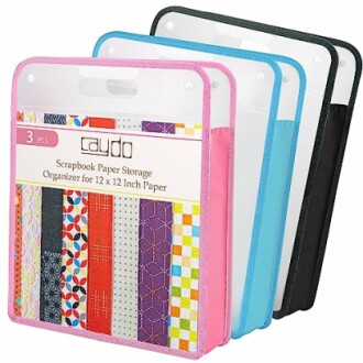 Caydo 3 Pack Scrapbook Paper Storage