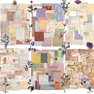 445 PCS Vintage Scrapbook Paper Kit